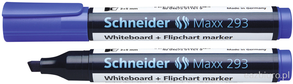 Marker do tablic Schneider maxx 293, ścięty, 2-5 mm, niebieski | espryciarze.pl |Kup od ręki!