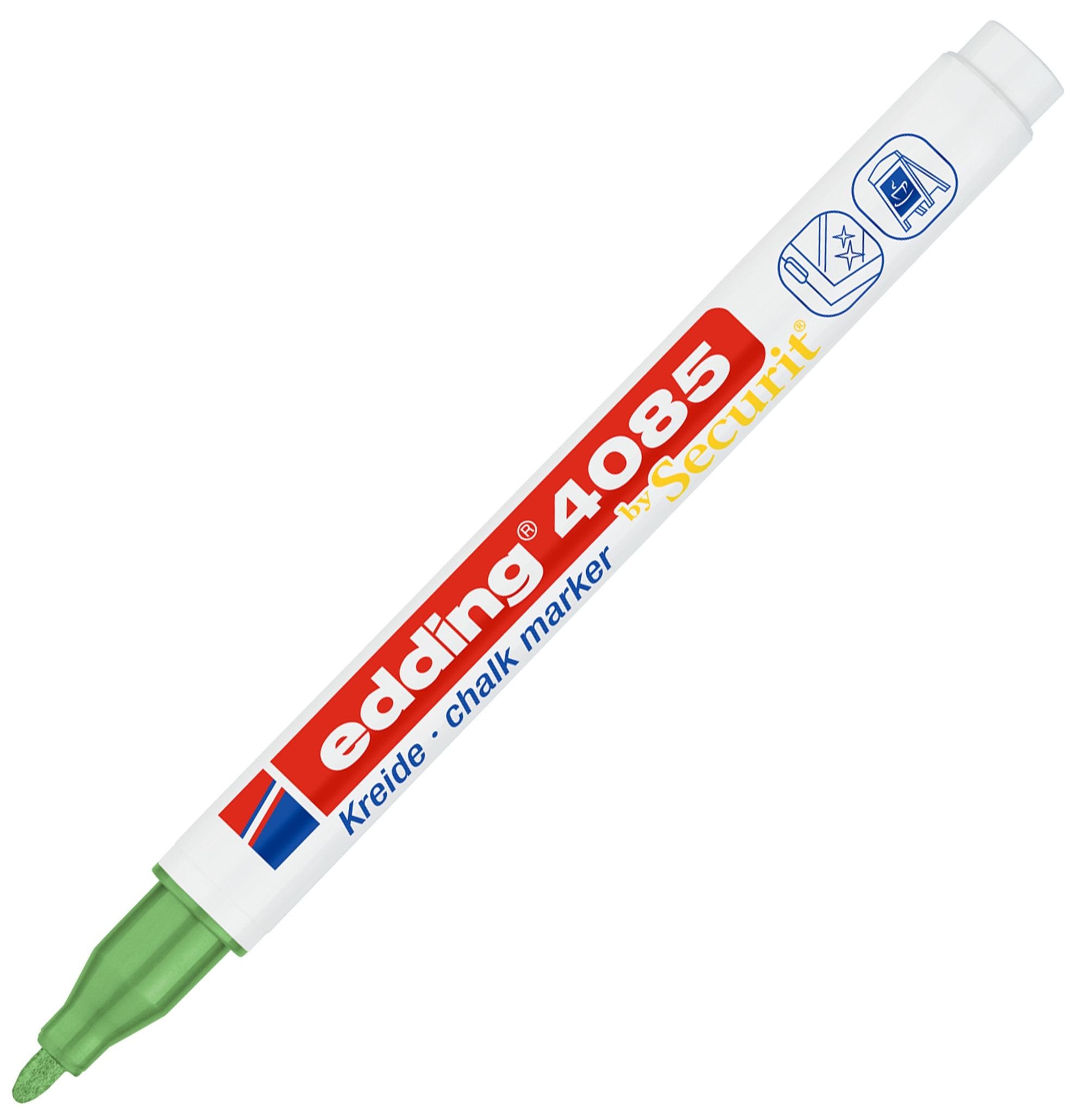 Marker Edding kredowy okrągła końcówka 1-2 mm zielony metaliczny | espryciarze.pl |Kliknij i kup!