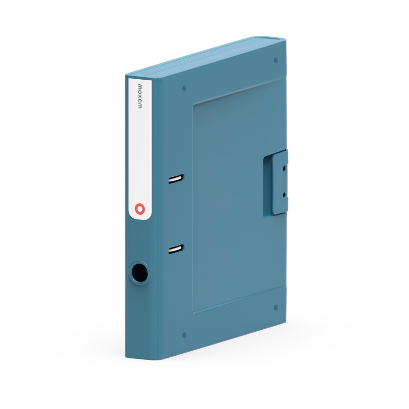 Segregator new binder Moxom, Plastikowy, A4 50 mm, szaro-niebieski | espryciarze.pl |Kup w super cenie!