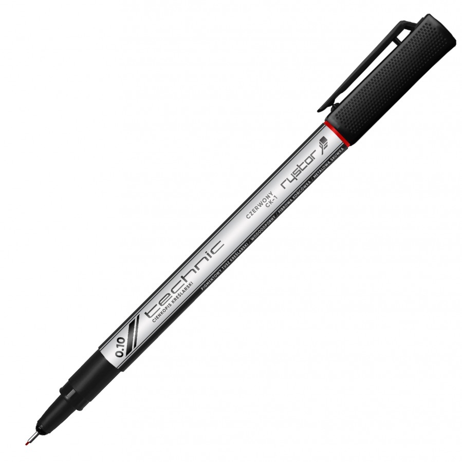 Cienkopis kreślarski technic Rystor 0,1 mm czerwony | espryciarze.pl |Zamów dziś!