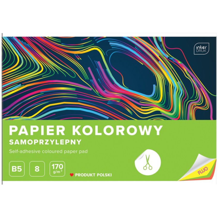 Zeszyt kolorowy wycinanka samoprzylepna fluo B5 8 kolorów | espryciarze.pl |Zamów natychmiast!