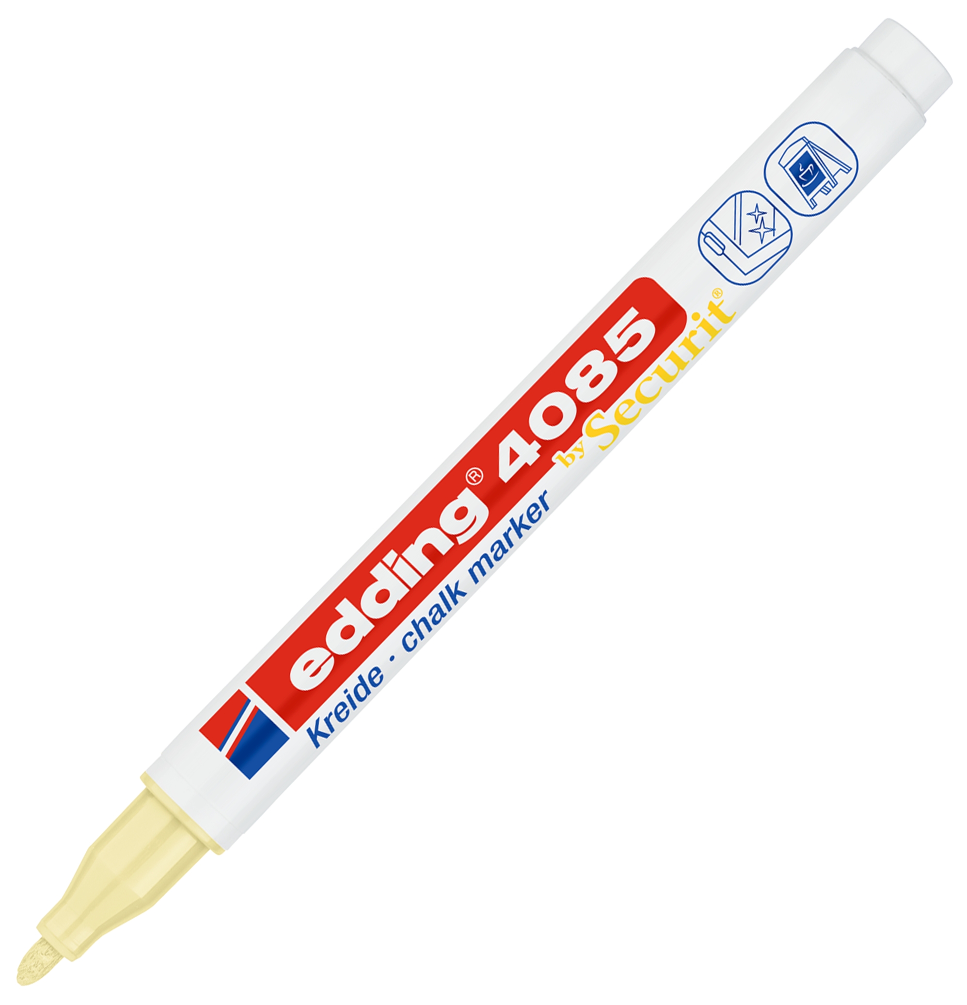 Marker Edding kredowy okrągła końcówka 1-2 mm żółty pastelowy | espryciarze.pl |Zgarnij ofertę!