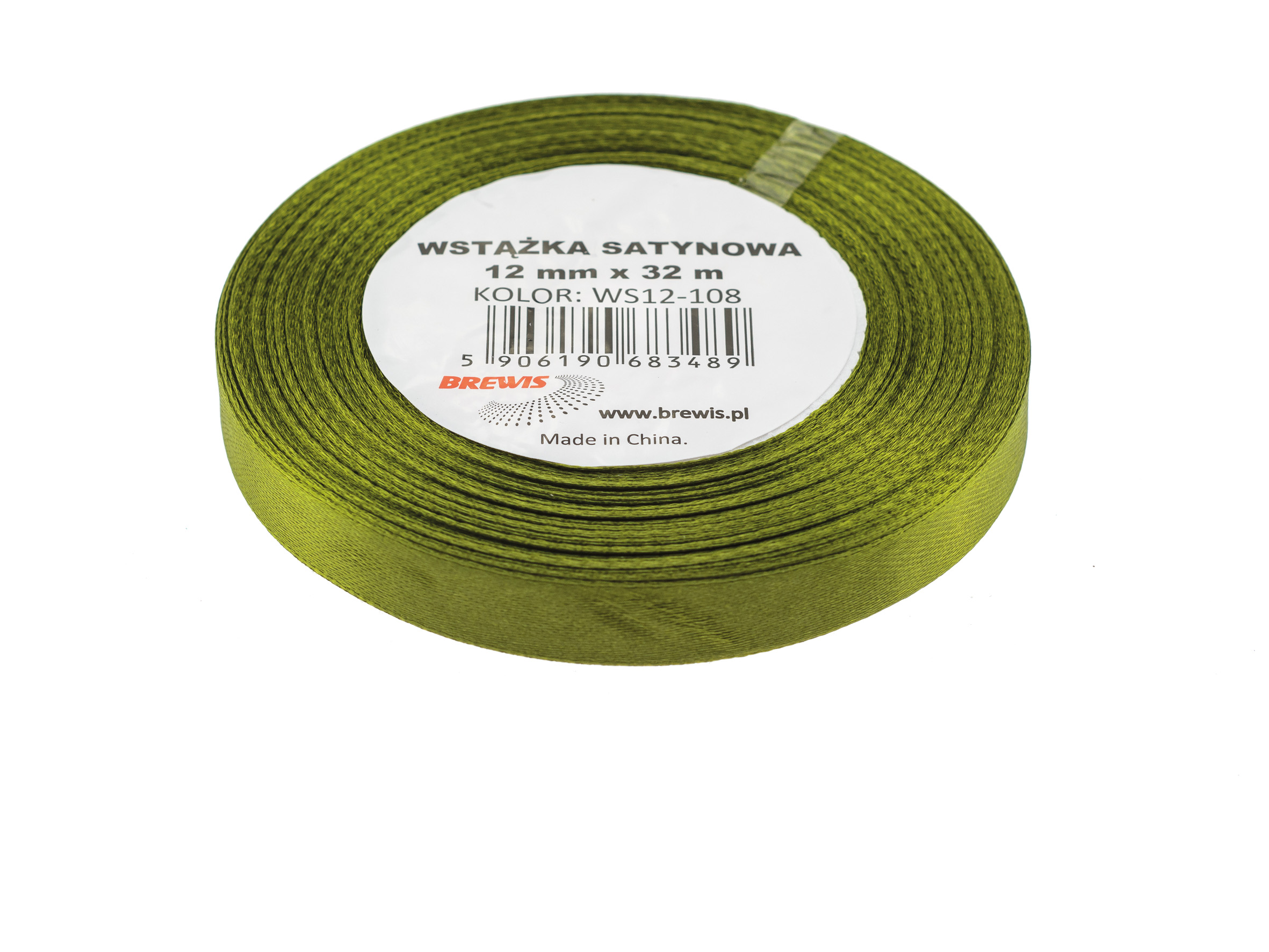 Wstążka Brewis satynowa 12 mm 32 m oliwka | espryciarze.pl |Sprawdź ofertę!