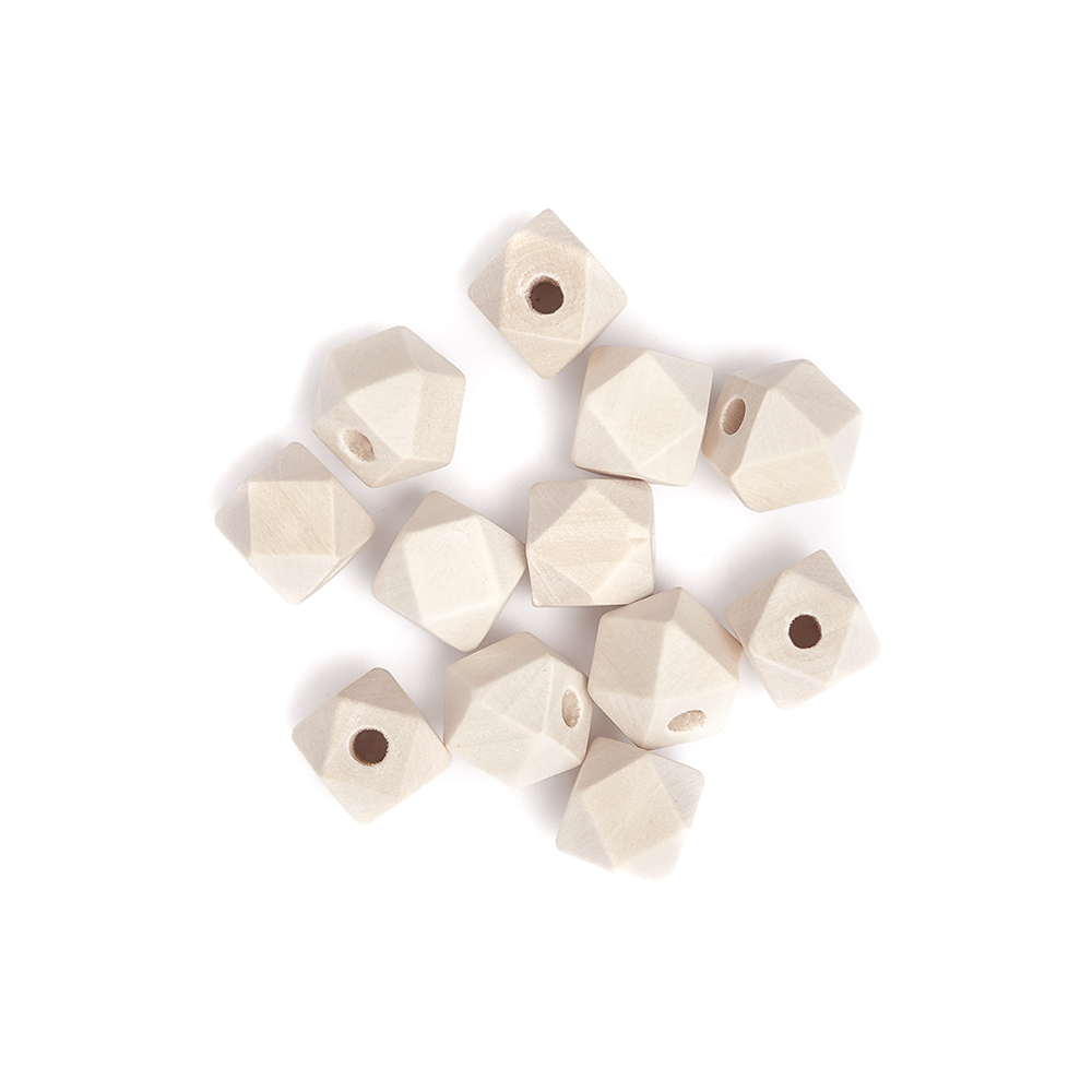 Drewniane koraliki, geometryczne 12 mm, zestaw 12 sztuk. | espryciarze.pl |Nie zwlekaj!