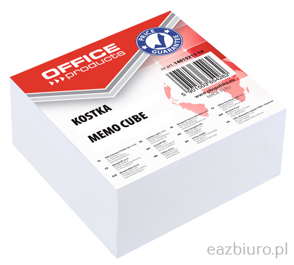 Kostka Office Products biała klejona 85x85 mm | espryciarze.pl |Nie zwlekaj!