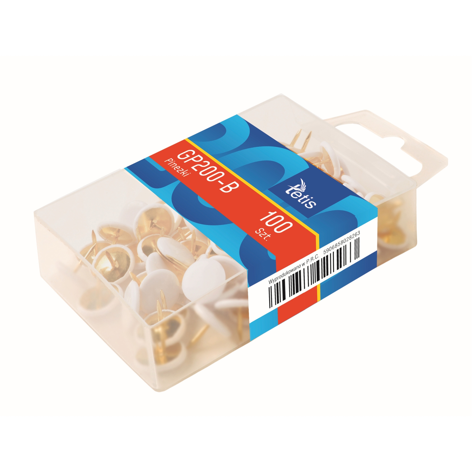 Pinezki Tetis zestaw 100 sztuk białe | espryciarze.pl |Kup teraz!