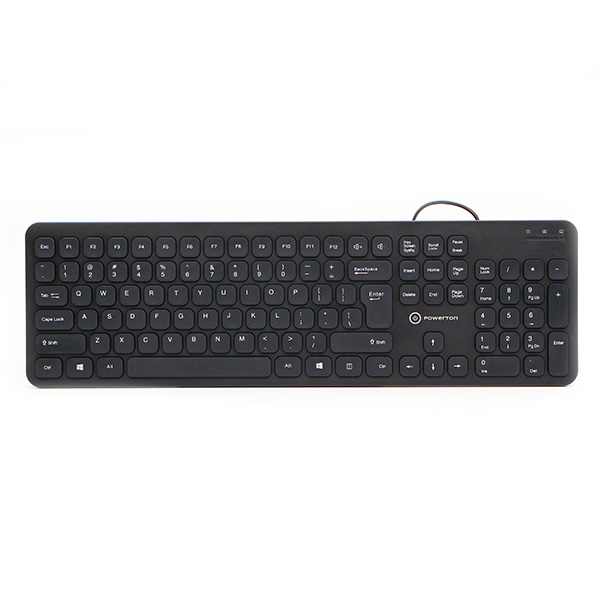 Klawiatura Powerton WPK102 slim przewodowa cicha czarna USB | espryciarze.pl |Kup od ręki!