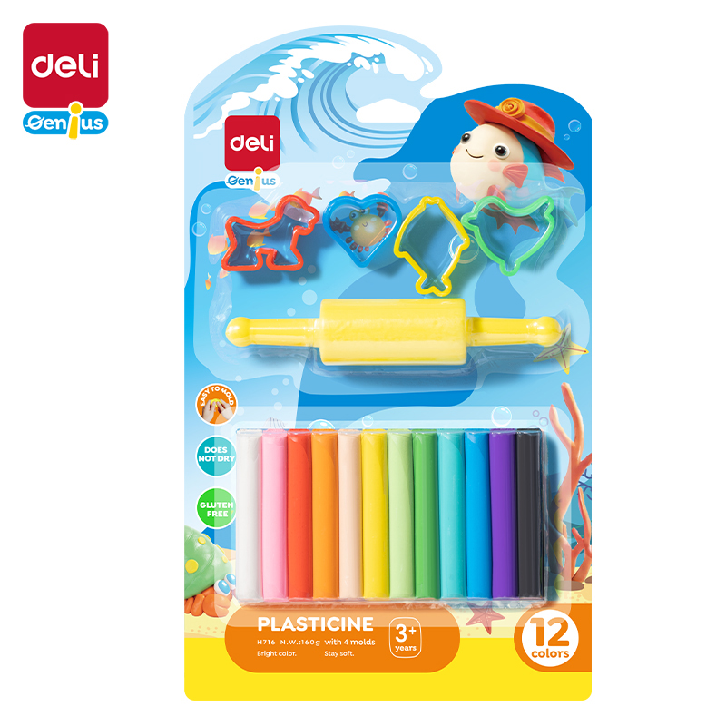 Plastelina Deli EH716, 12 kolorów - zestaw z for | espryciarze.pl | Skorzystaj z okazji