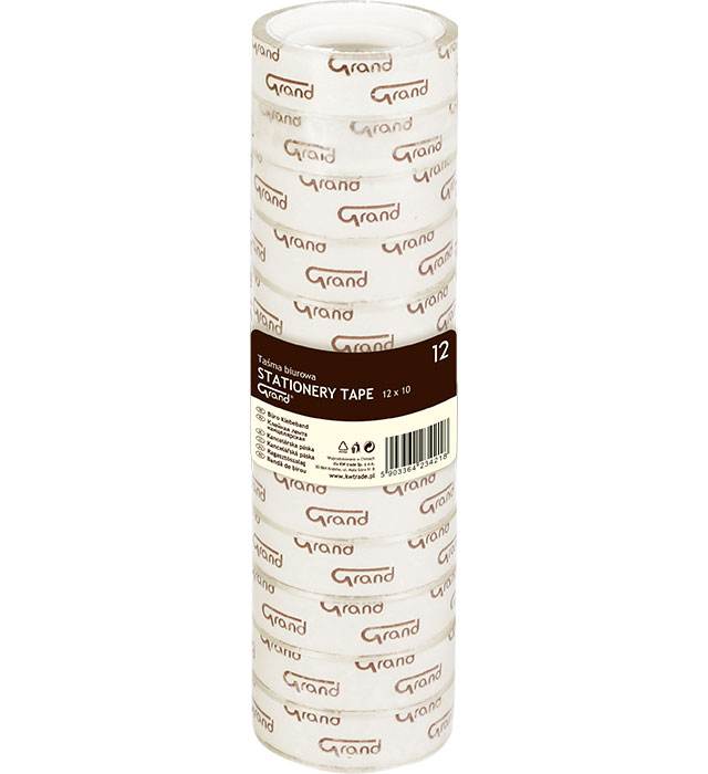 Taśmy klejące biurowe Grand 12 mm x 10 m zestaw 12 sztuk | espryciarze.pl |Działaj teraz!