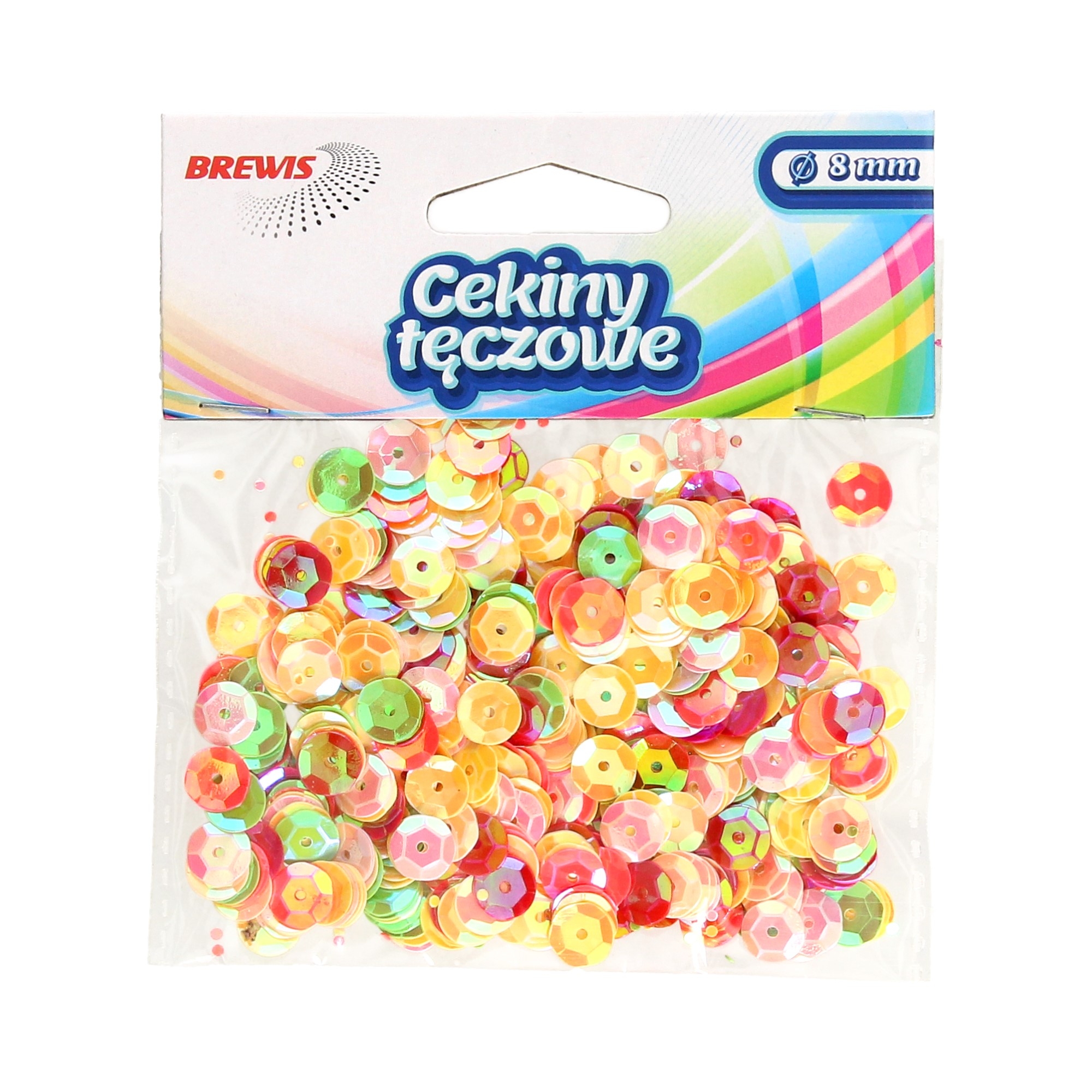 Cekiny tęczowe 8 mm 10 g mix kolorów | espryciarze.pl |Złap promocję!