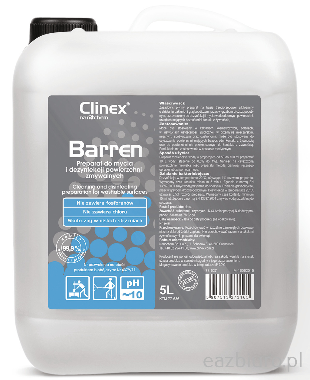 Ż-Clinex barren preparat do mycia i dezynfekcji do | espryciarze.pl | Wybierz bestseller