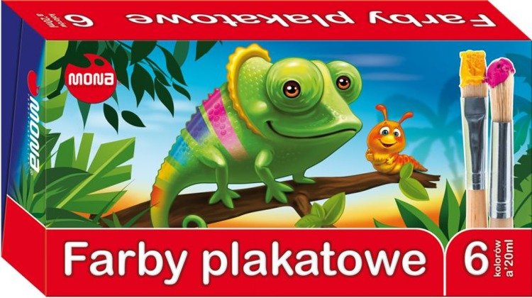 Farbki plakatowe Mona 6 kolorów 20 ml | espryciarze.pl |Zamów dziś!