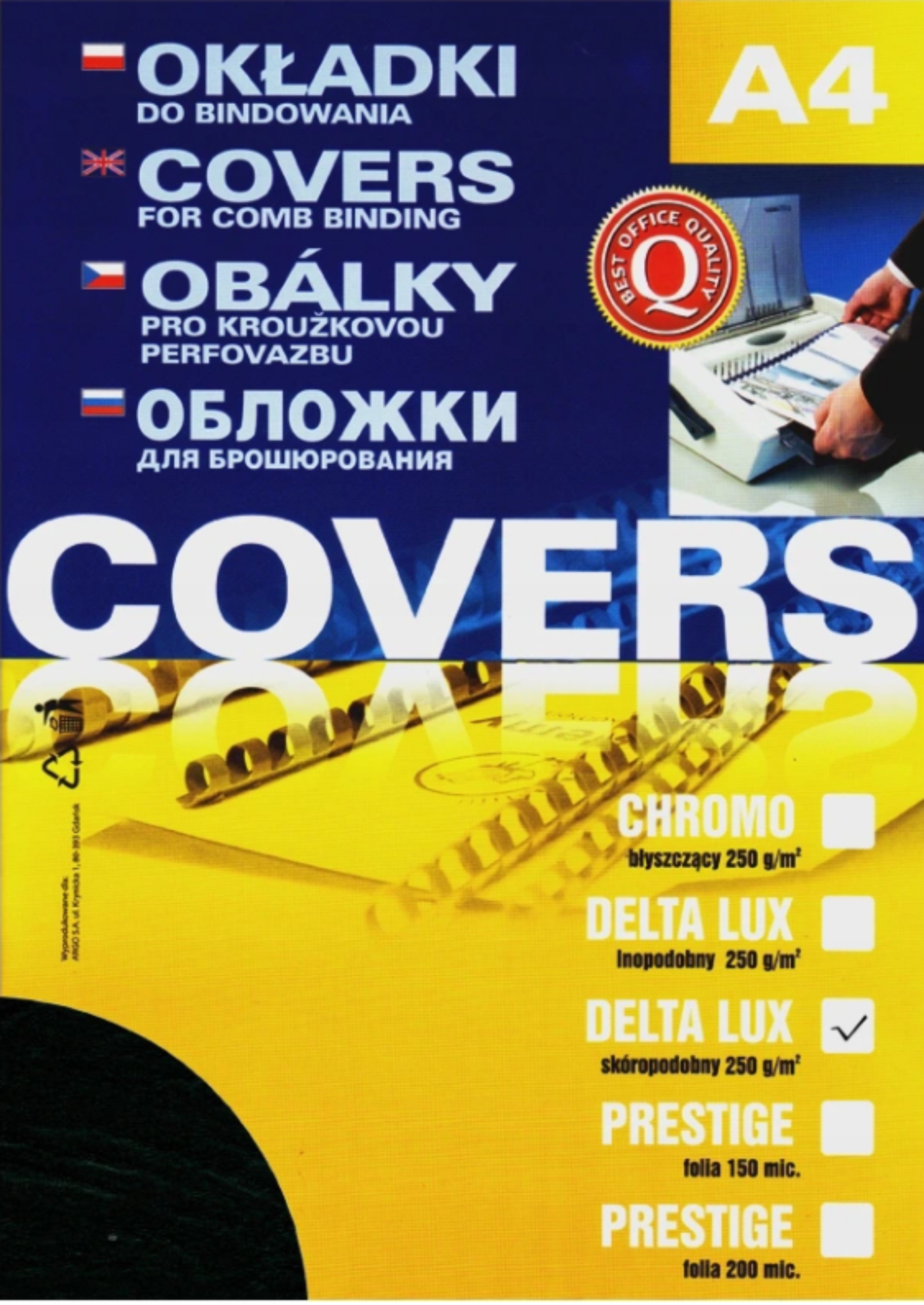 Okładki do bindowania Chromolux skóropodobny delta A4 czarny zestaw 100 sztuk Okładki do | espryciarze.pl |Weź najlepszą cenę!