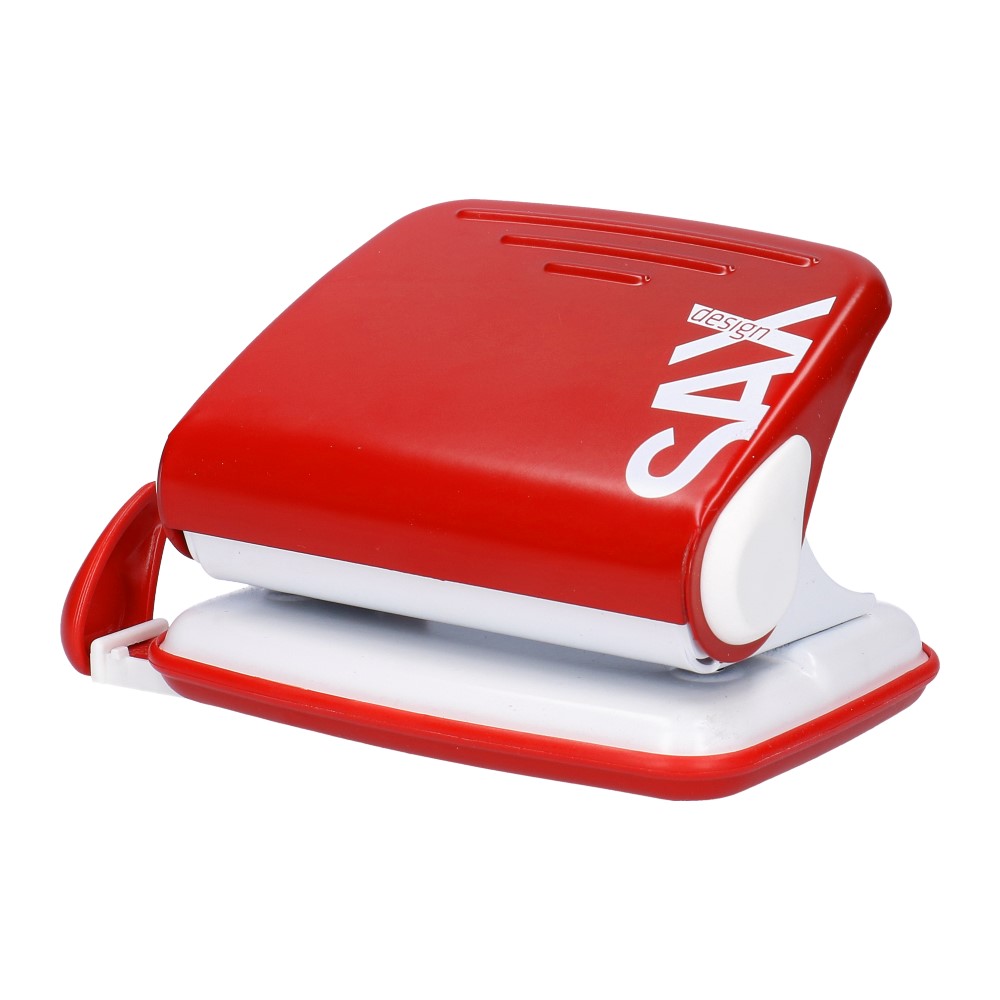 Dziurkacz Saxdesign 318, do 20 kartek, czerwony | espryciarze.pl |Nie zwlekaj!