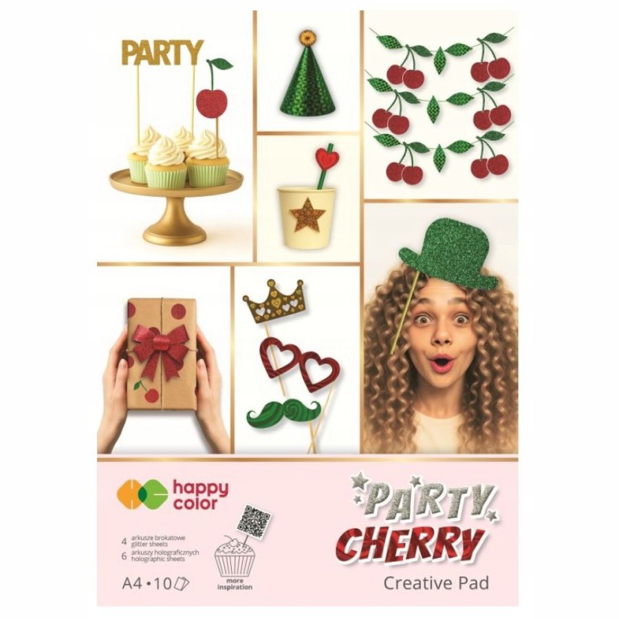 Blok party cherry A4 75-150 g/m2 zestaw 10 arkuszy Happy Color | espryciarze.pl |Kup teraz!