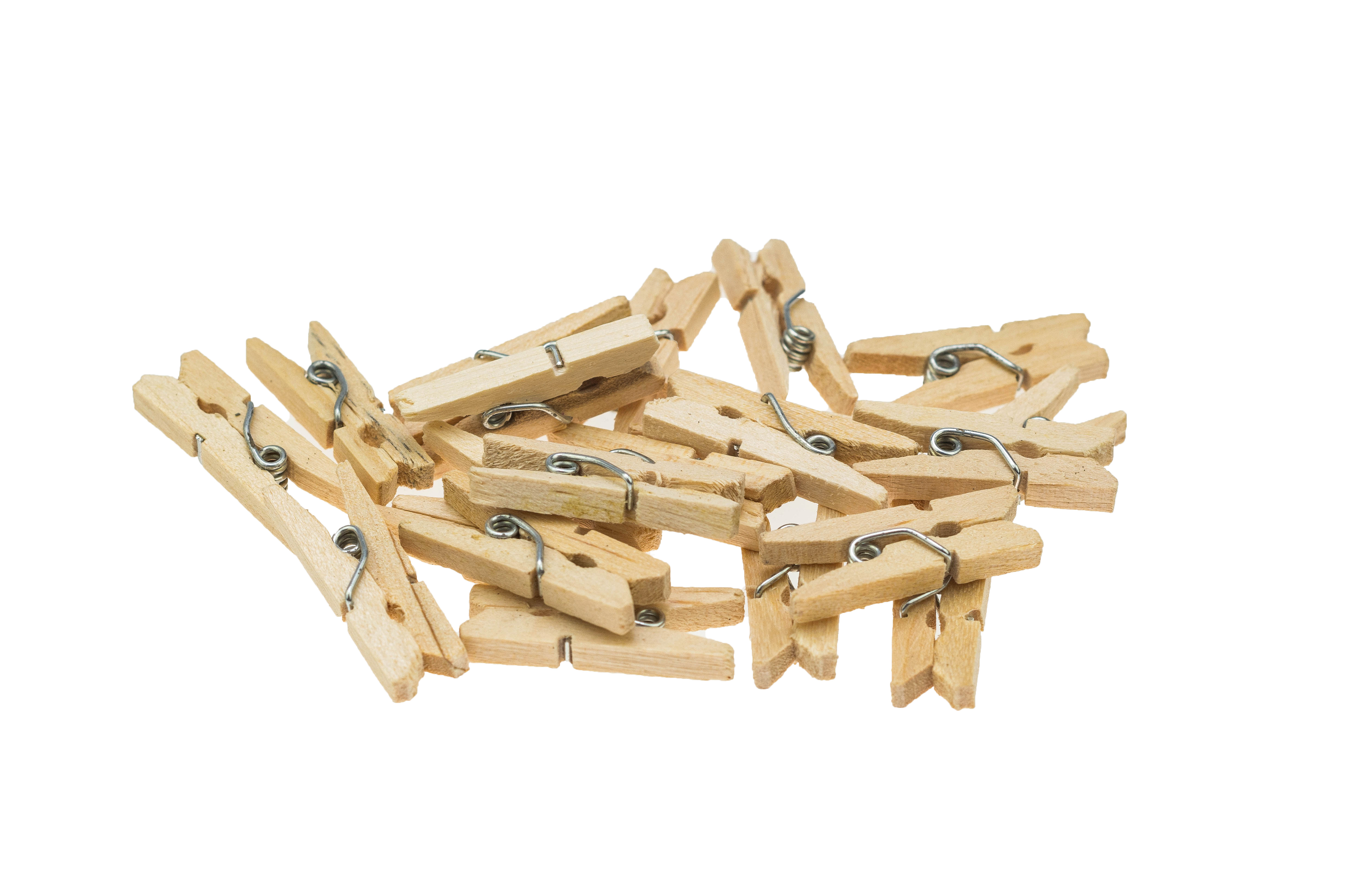 Klamerki ozdobne 2,5 cm naturalne zestaw 20 sztuk | espryciarze.pl |Kup w super cenie!