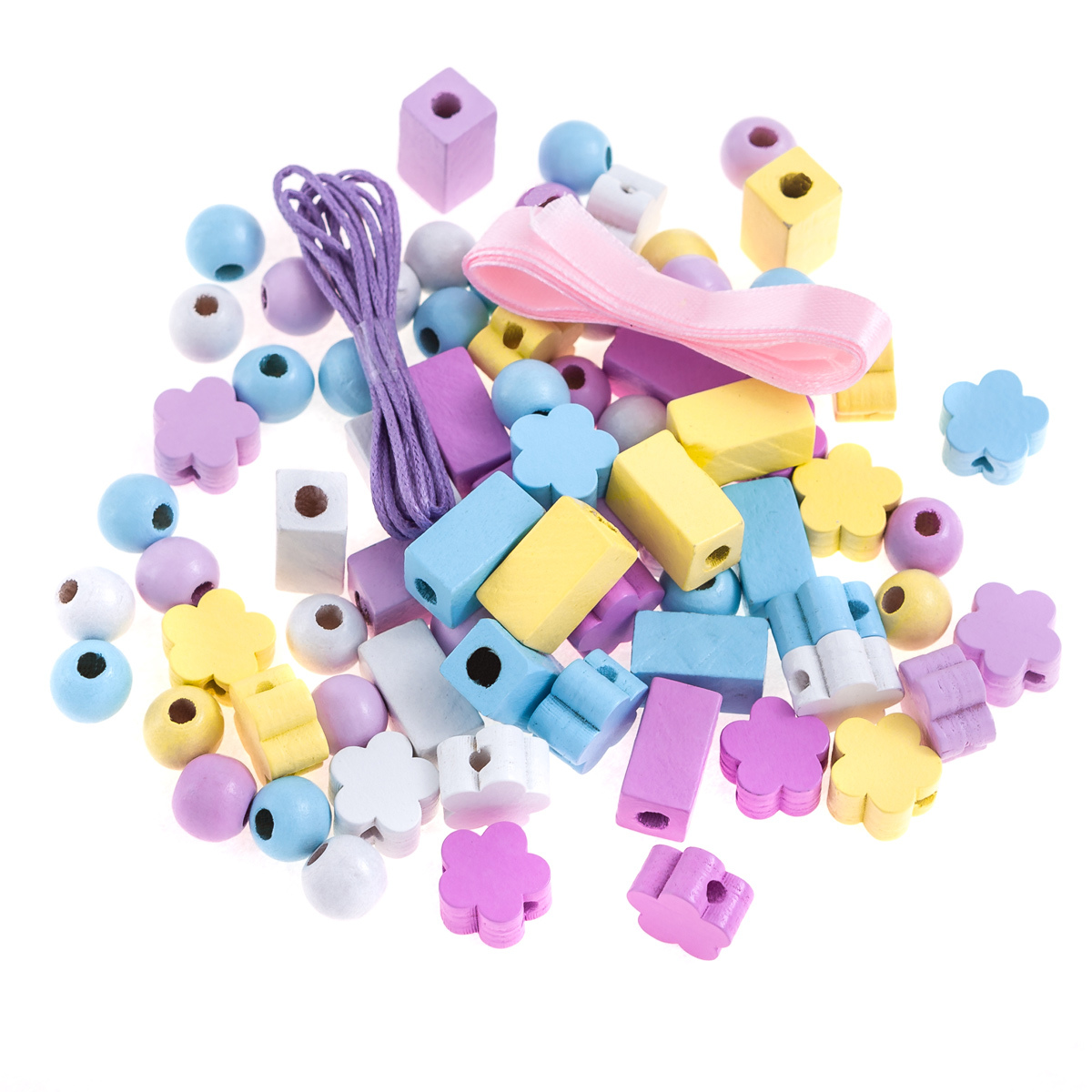 Drewniane koraliki w słoiku mix pastel zestaw 150 sztuk. | espryciarze.pl |Działaj teraz!