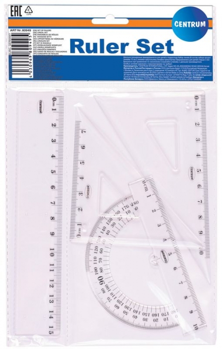 Zestaw geometryczny 15 cm linijka kątomierz ekierka | espryciarze.pl |Zamów natychmiast!