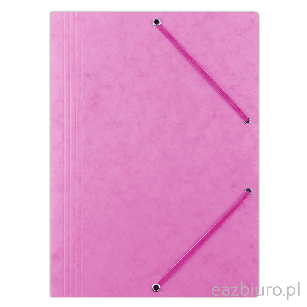 Teczka z gumką Donau, preszpan, A4, 390gsm, 3-skrzydłowa, różowa | espryciarze.pl |Kup od ręki!
