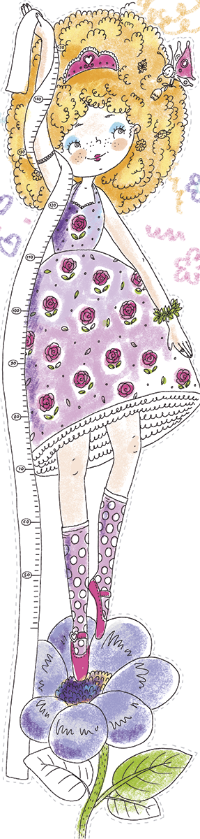 Miarka wzrostu xxl monumi, 160x40 cm, kwiatowa księ | espryciarze.pl |Zamów natychmiast!