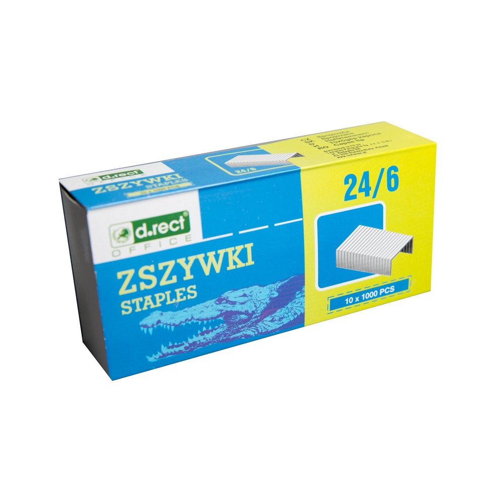 Zszywki ostrzone D Rect 24 6 zestaw 1000 sztuk. | espryciarze.pl |Zgarnij ofertę!
