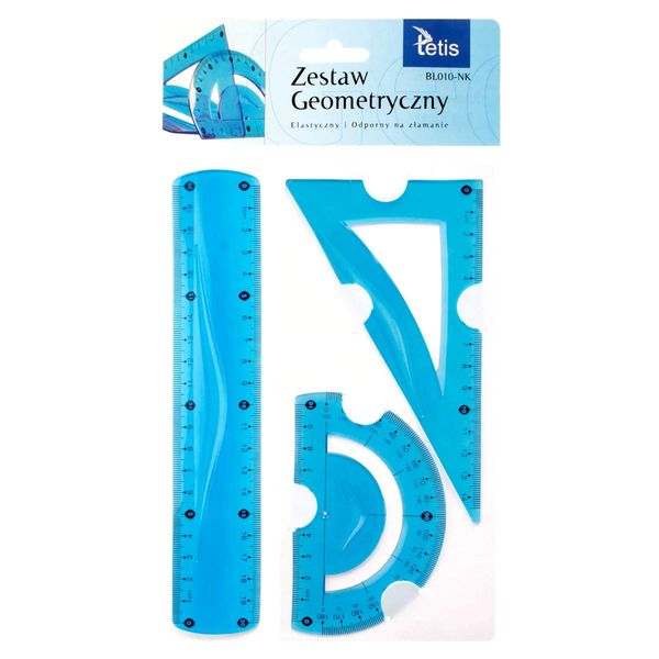 Zestaw geometryczny giętki-niełamliwy niebieski | espryciarze.pl |Kup taniej!