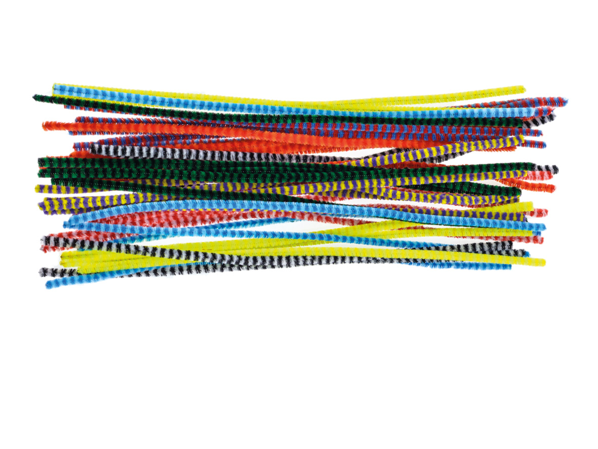 Druciki kreatywne w paski 30 cm zestaw 25 sztuk mix kolorów | espryciarze.pl |Zgarnij ofertę!