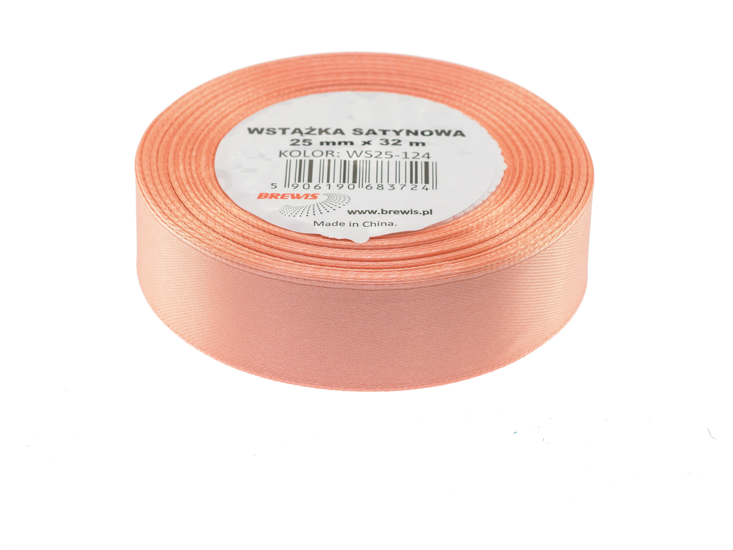 Wstążka Brewis satynowa 25 mm 32 m łososiowy | espryciarze.pl |Zgarnij ofertę!