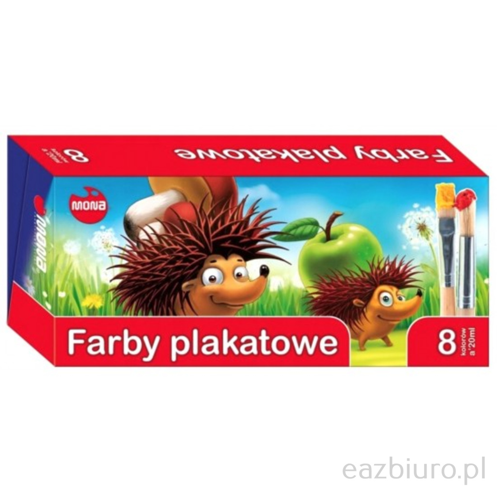 Farbki plakatowe Mona 8 kolorów 20 ml | espryciarze.pl |Zamów online!