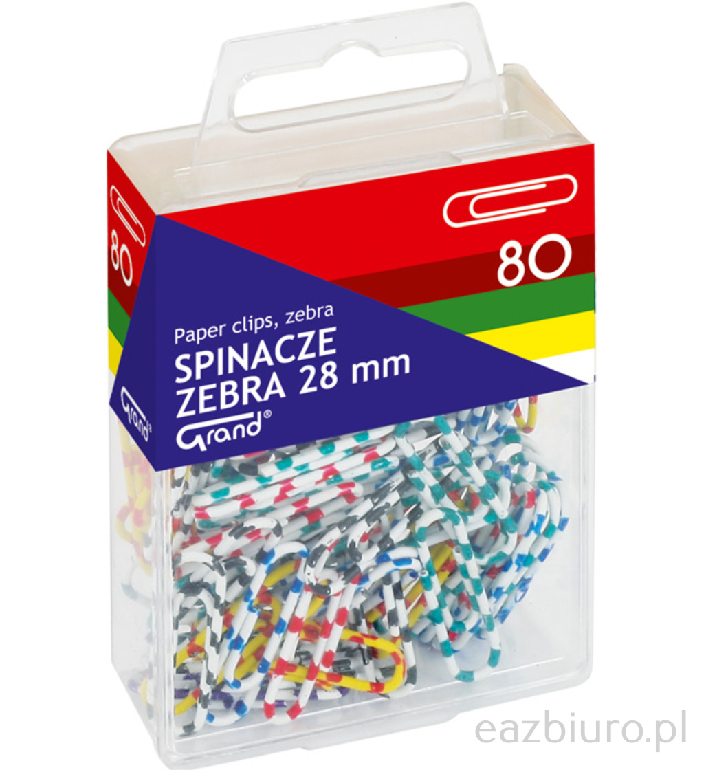 Spinacze 28 mm Grand zebra zestaw 80 sztuk | espryciarze.pl |Weź najlepszą cenę!