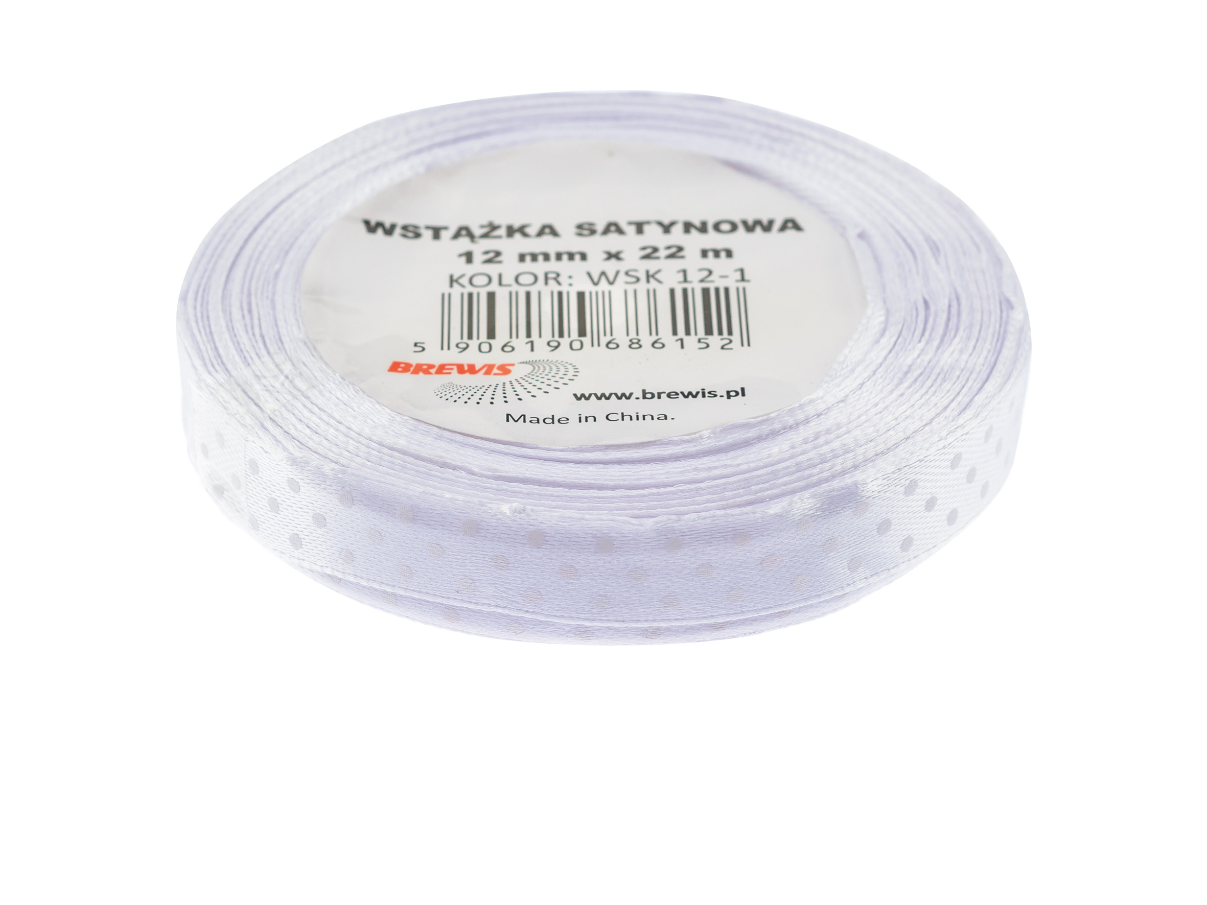 Wstążka Brewis kropki 12 mm 22 m białe | espryciarze.pl |Weź najlepszą cenę!