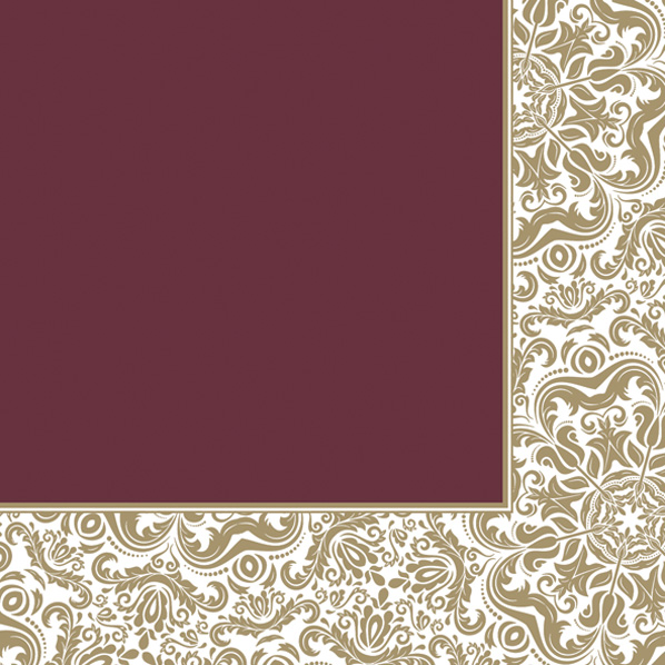 Serwetki Papierowe Ornament Frame Claret 33 x 33 cm Daisy Lunch napkins | espryciarze.pl |Działaj teraz!