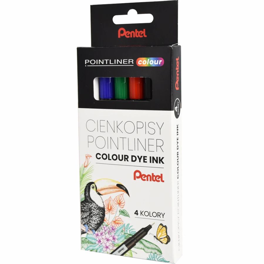 Zestaw cienkopisów Pointliner colour Pentel 4 kolory | espryciarze.pl |Kup teraz!