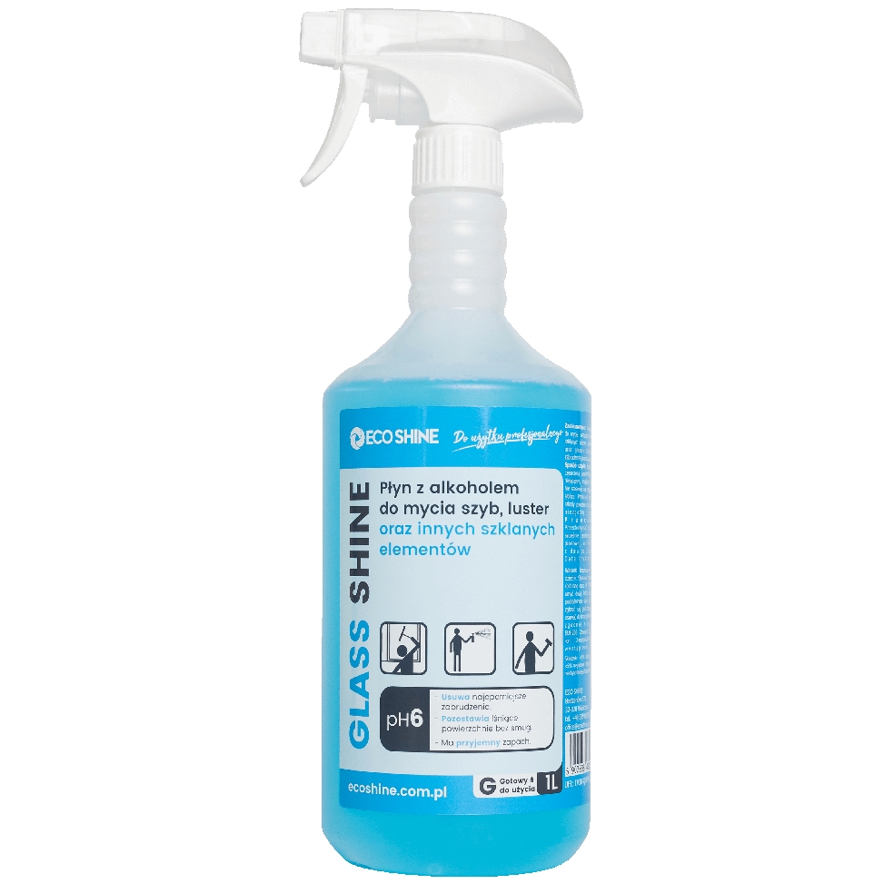 Eco Shine glass shine 1 l płyn z alkoholem do mycia szyb i luster | espryciarze.pl |Złap promocję!