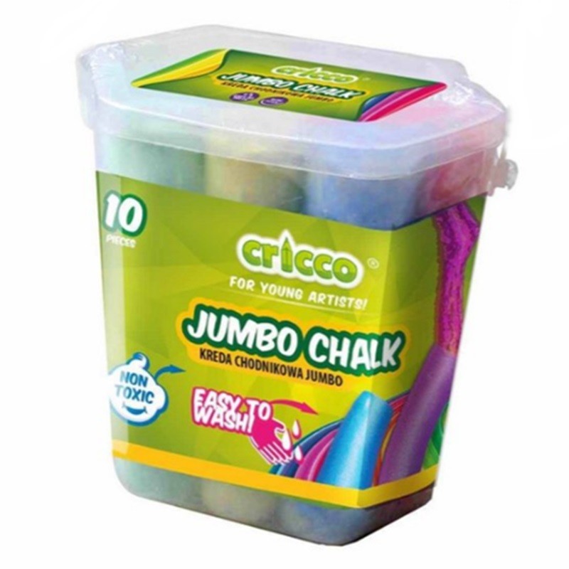 Kreda kolorowa chodnikowa jumbo Cricco zestaw 10 sztuk | espryciarze.pl |Kliknij i kup!