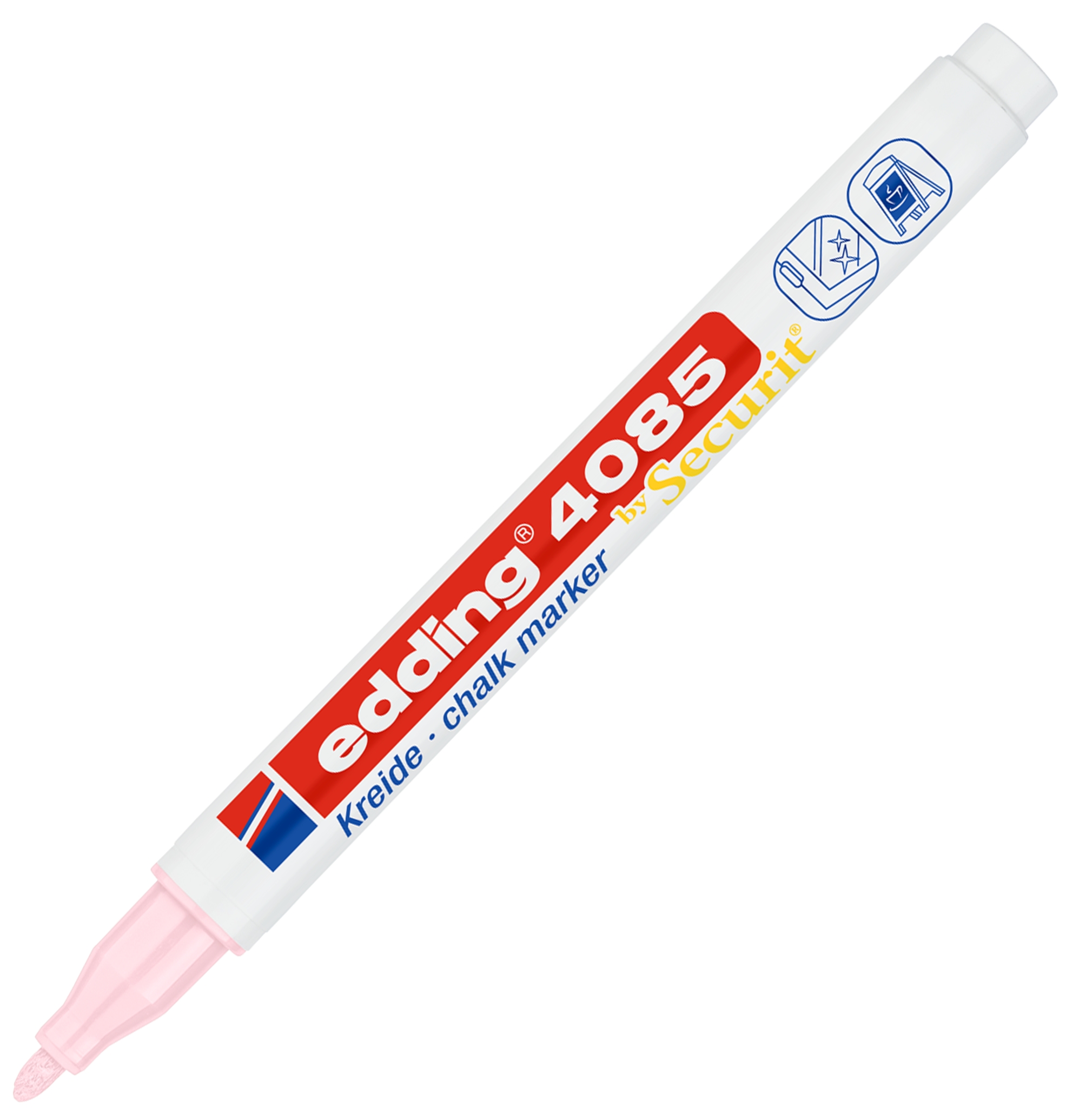 Marker Edding kredowy okrągła końcówka 1-2 mm różowy pastelowy | espryciarze.pl |Kup teraz!