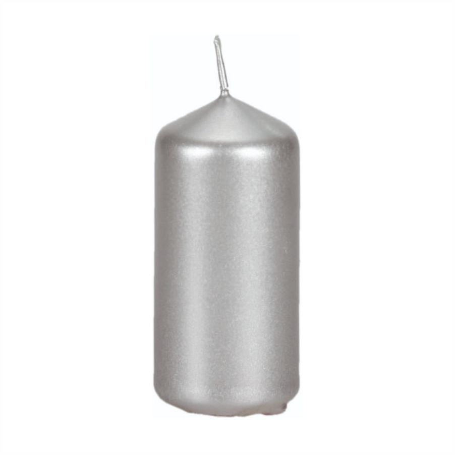 Świeca walec 60 120 metalizowana srebrna | espryciarze.pl |Skorzystaj teraz!