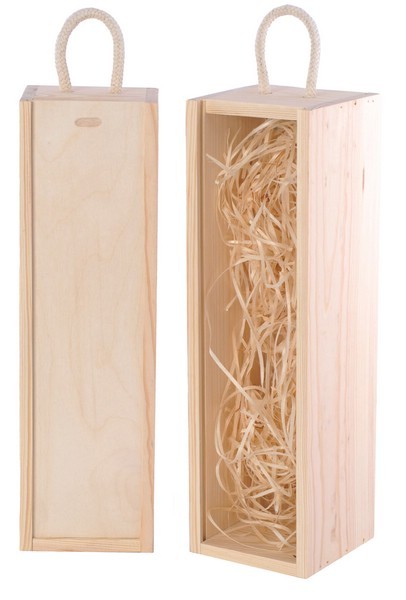 Skrzynka pojedyńcza z małym grawerem do 8 cm wysokości naturalna z siankiem | espryciarze.pl |Kup od ręki!