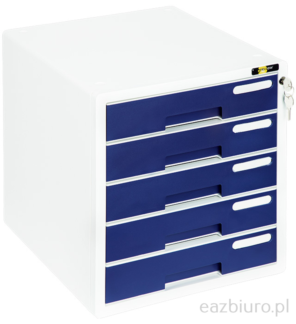 Szafka na dokumenty Yellow one yl-sp05 Plastikowa - 5 szuflad + zamek, granat | espryciarze.pl |Kup taniej!