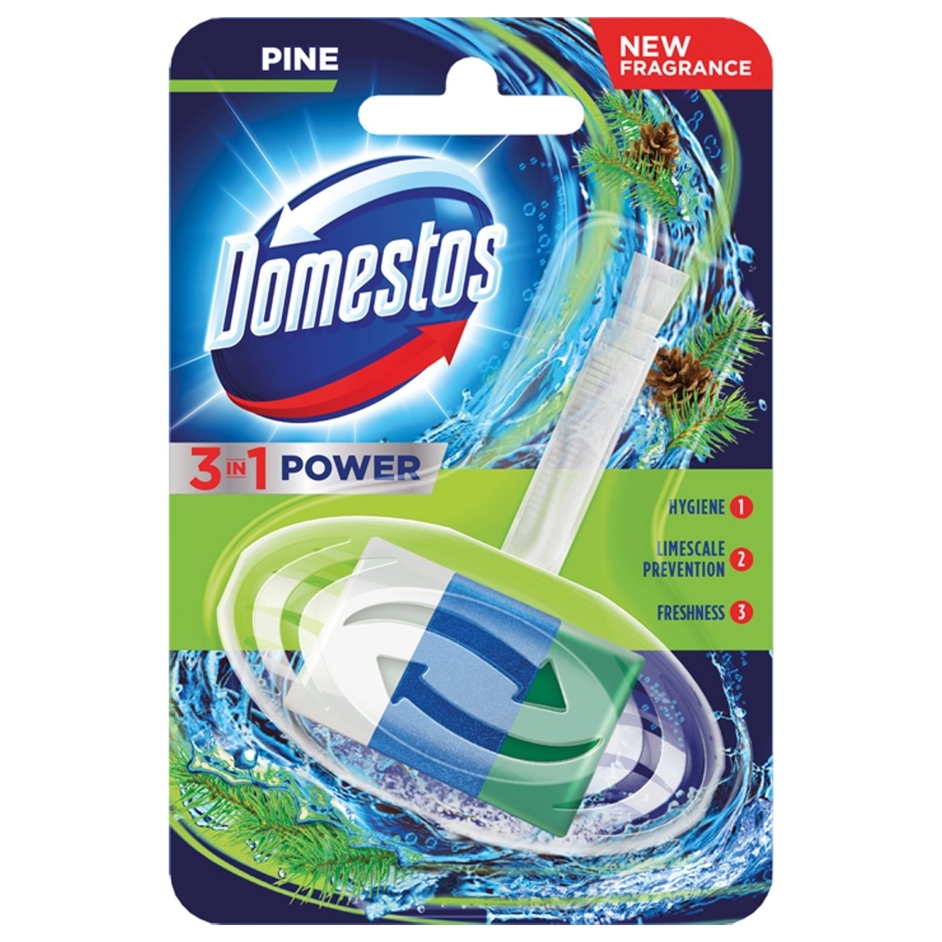 Kostka do wc z koszyczkiem Domestos pine, 40 g | espryciarze.pl |Zamów online!