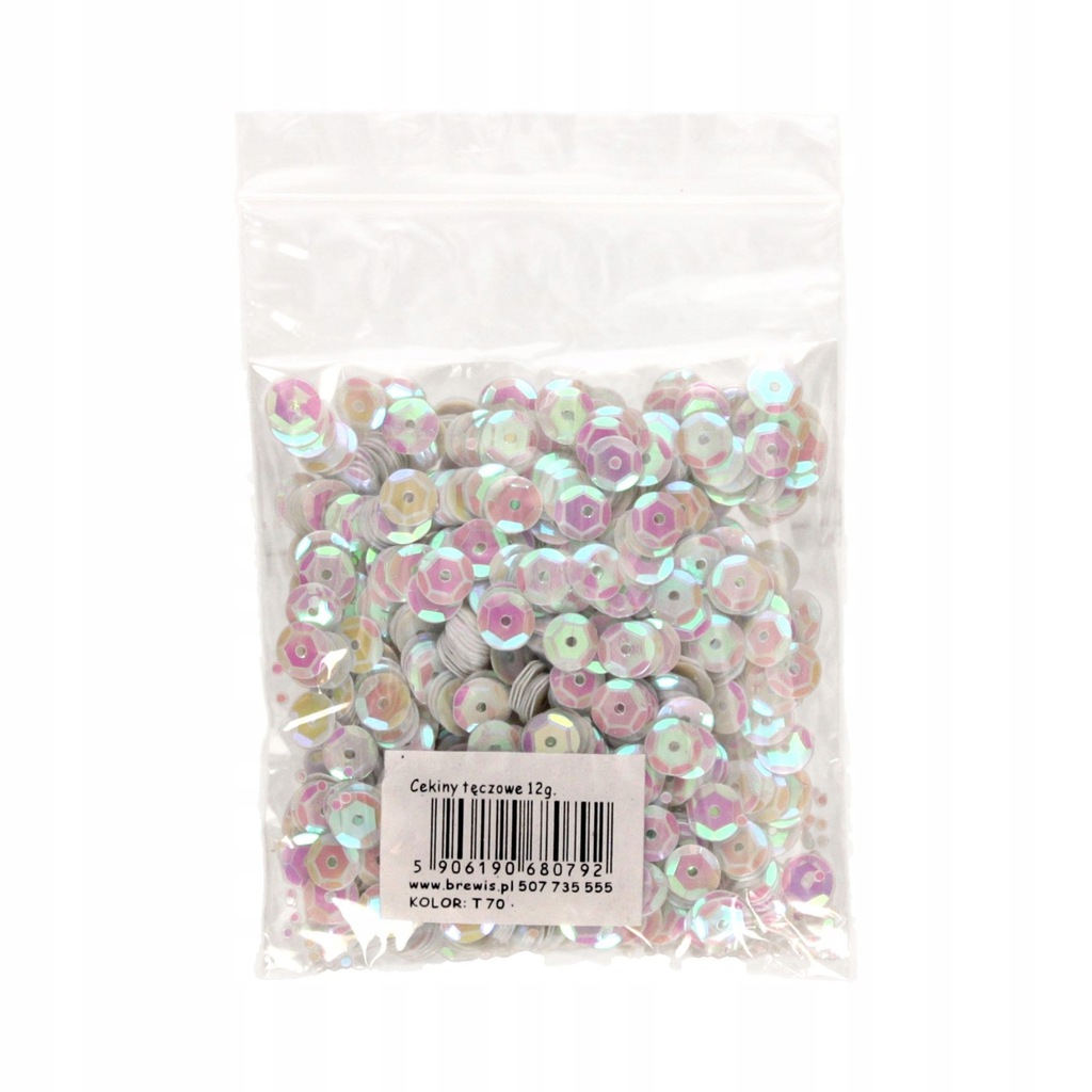 Cekiny tęczowe 8 mm 12 g t70 białe | espryciarze.pl |Złap promocję!