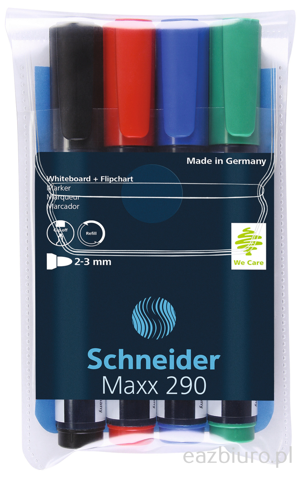 Marker suchościeralny Schneider 290 4 kolory | espryciarze.pl |Kup od ręki!