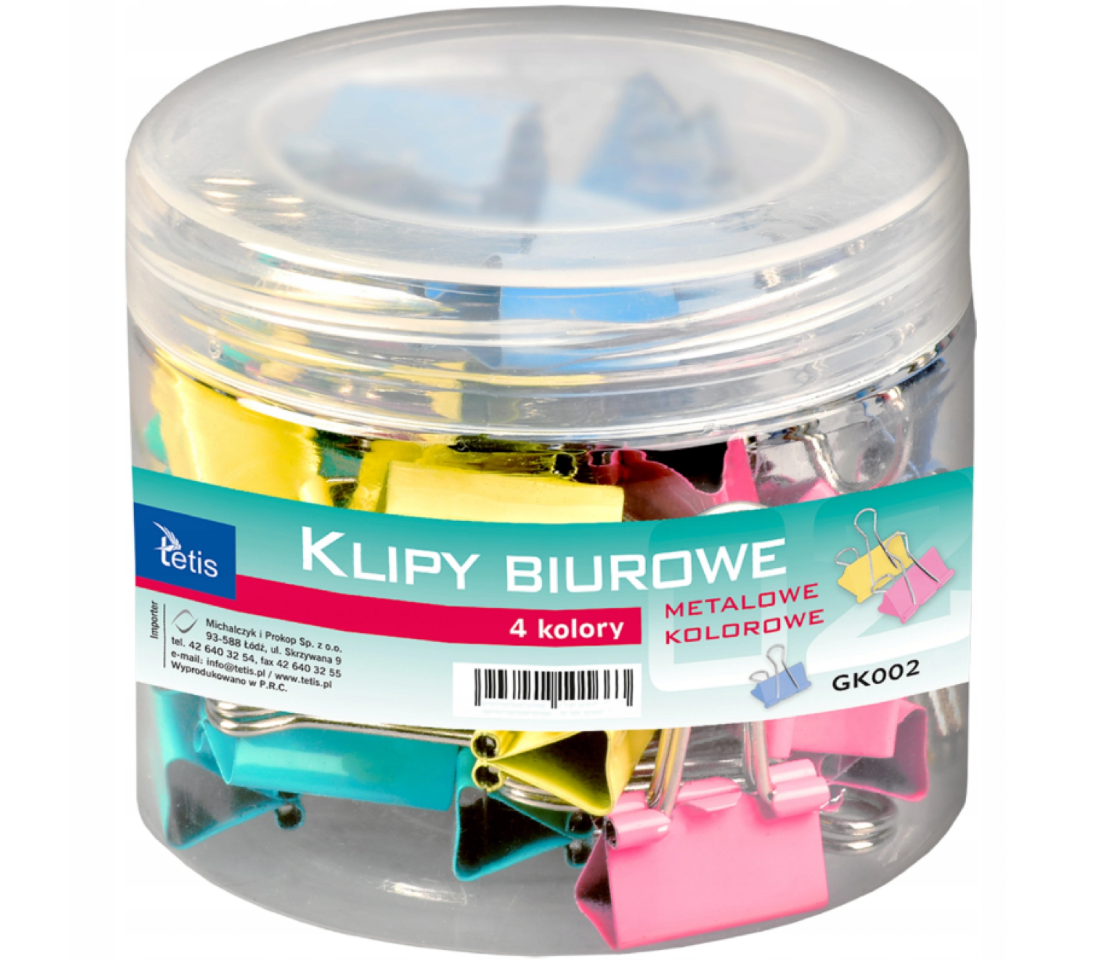 Clips 15 mm zestaw 60 sztuk kolorowe tuba | espryciarze.pl |Kup w super cenie!