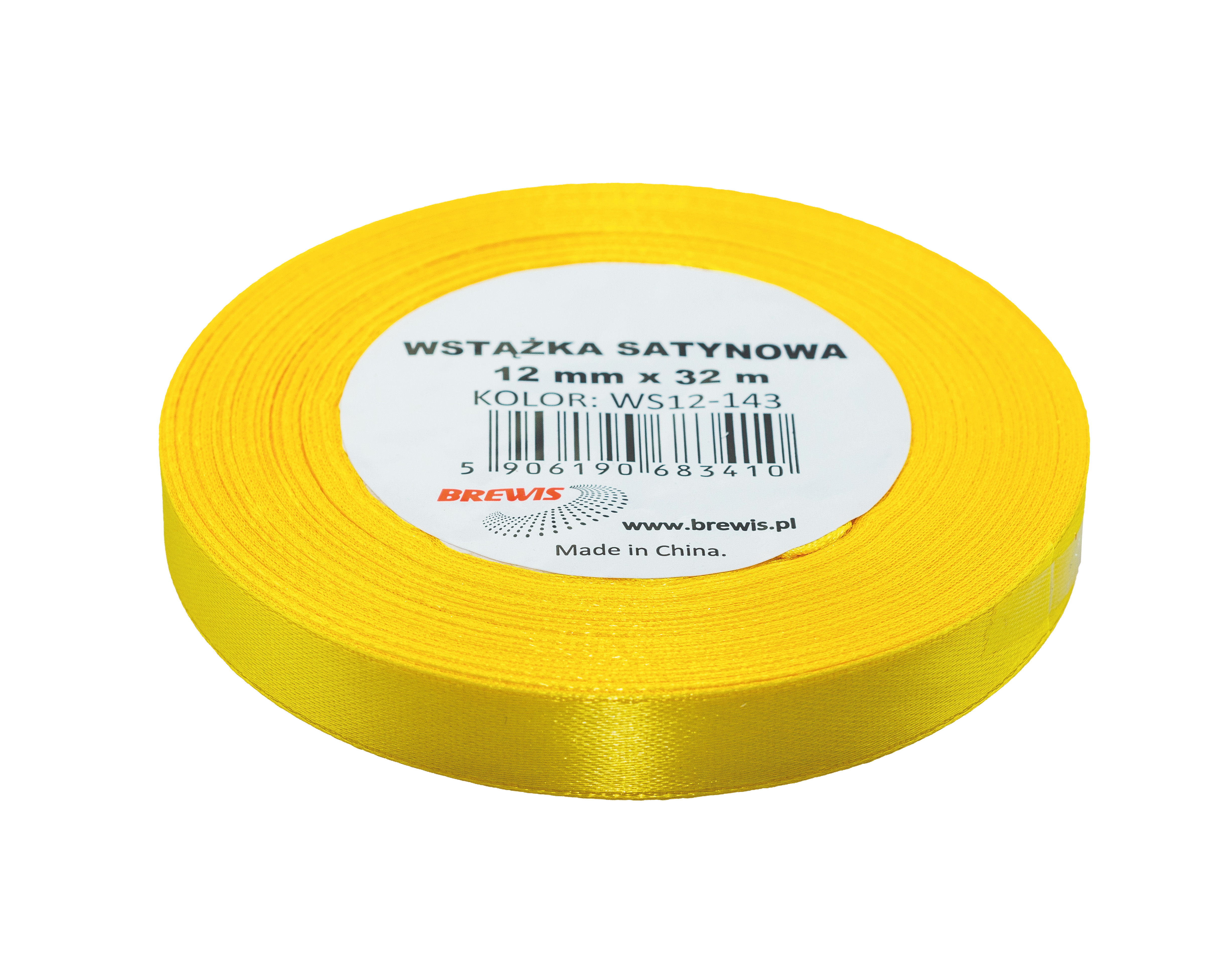 Wstążka Brewis satynowa 12 mm 32 m jasno-żółty | espryciarze.pl |Sprawdź ofertę!