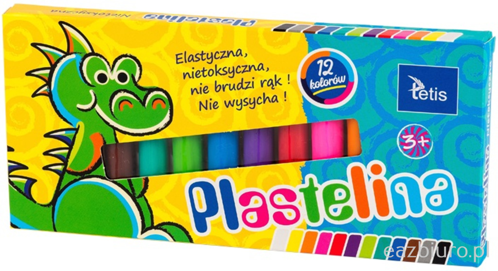 Plastelina Tetis 12 x 15 g do biura | espryciarze.pl |Zamów natychmiast!