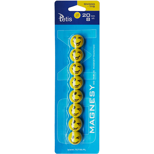 Magnesy Tetis z językiem żółte 20 mm zestaw 8 sztuk | espryciarze.pl |Kup teraz!