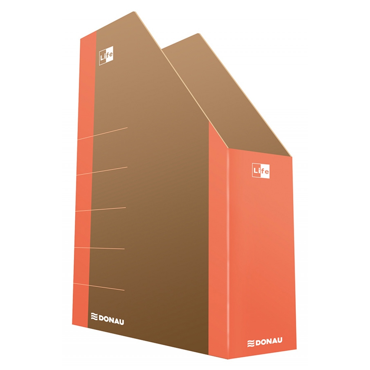 Pojemnik na dokumenty Donau life, karton, A4, pomarańczowy | espryciarze.pl |Kup teraz!