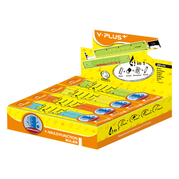 Linikja wielofunkcyjna 20 cm (linijka, ołówek, temperówka) | espryciarze.pl |Kup teraz!