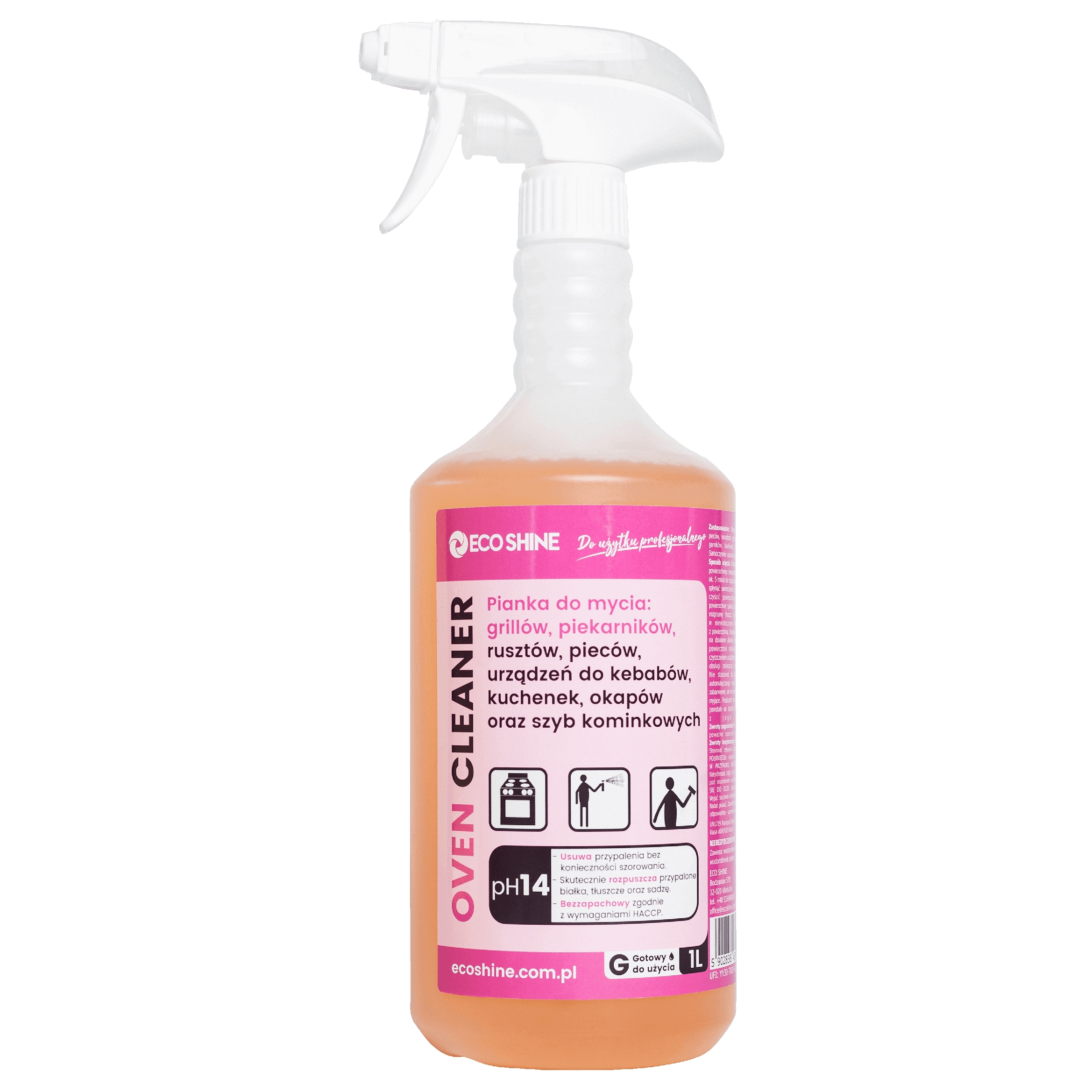 Eco Shine oven cleaner 1 l pianka do mycia grillów, piekarników i pieców | espryciarze.pl |Kup od ręki!
