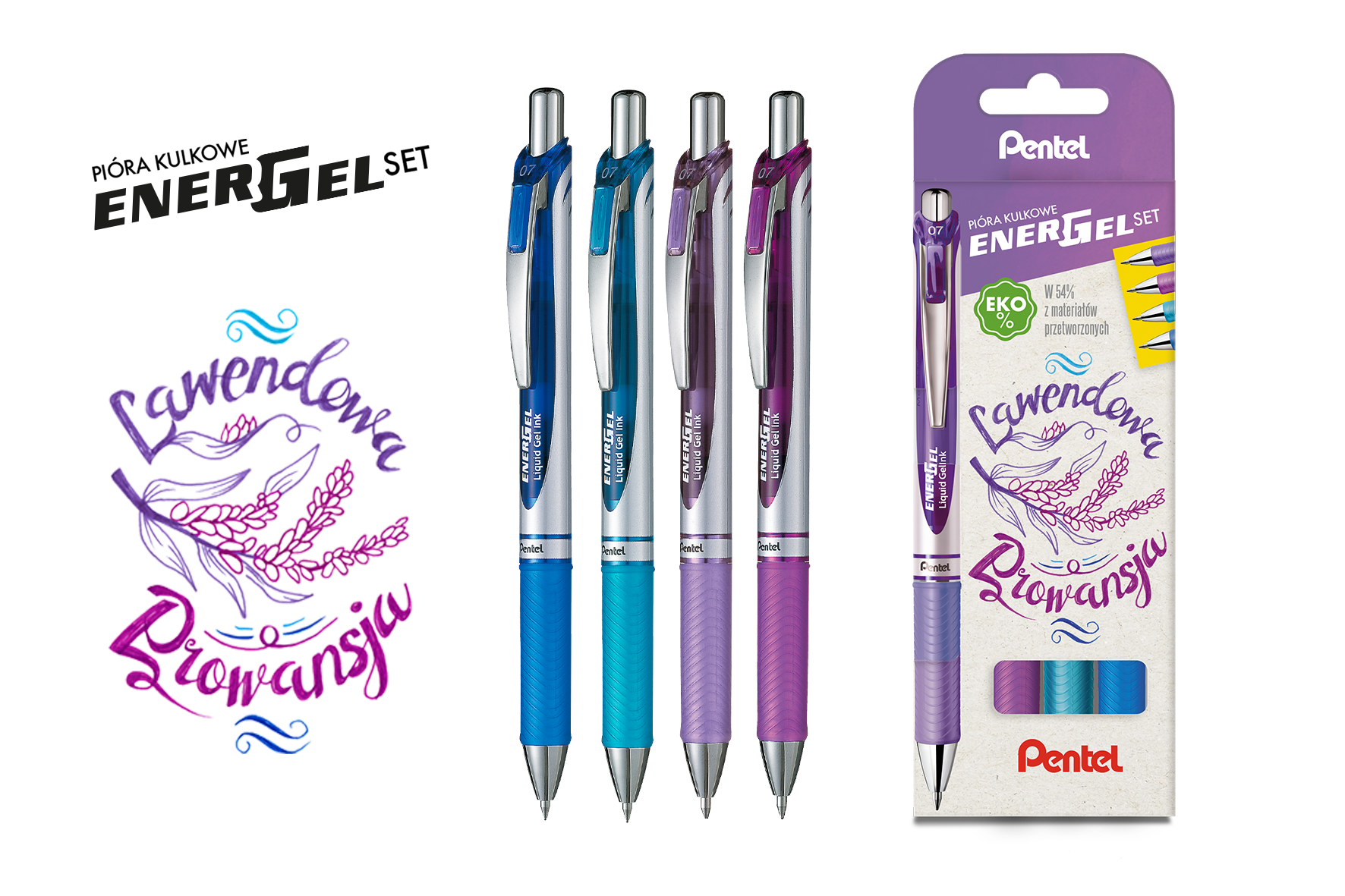 Pentel pióro kulkowe 0,7 mm energel set bl77st4csvvpl lawendowa prowansja | espryciarze.pl |Sprawdź ofertę!